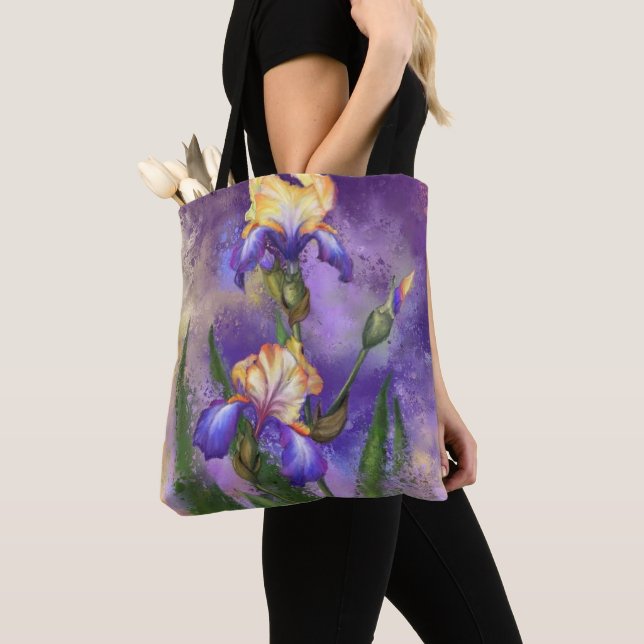Lila Iris Blume Tote Bag Irische Blume (Von Nahem)