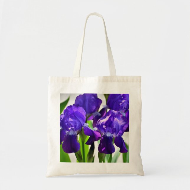 Lila Iris-Blume Tragetasche (Vorne)