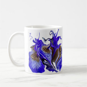 Lila Iris Blume Wirbel Kaffeetasse