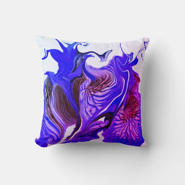 Lila Iris Blume Wirbel / Miami / Kissen (Vorderseite)