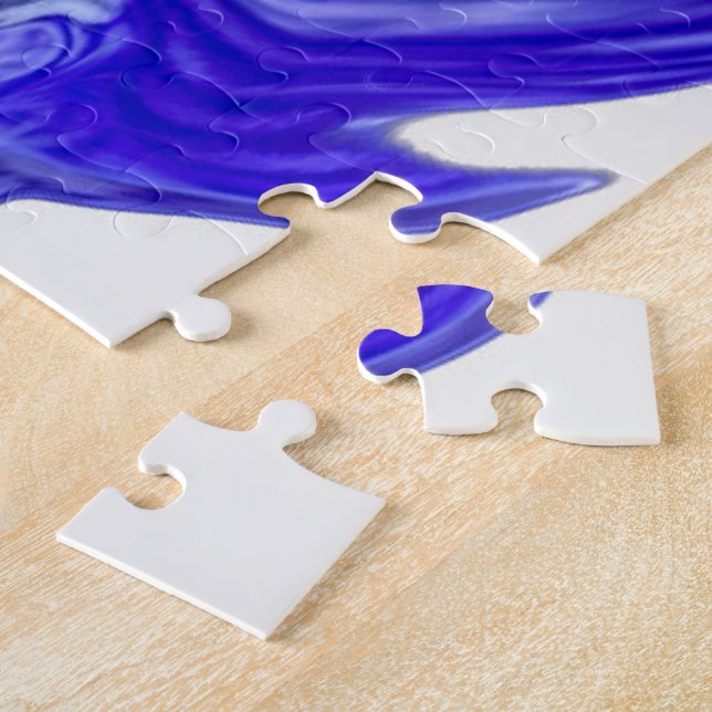 Lila Iris Blume Wirbel Puzzle (Seite)