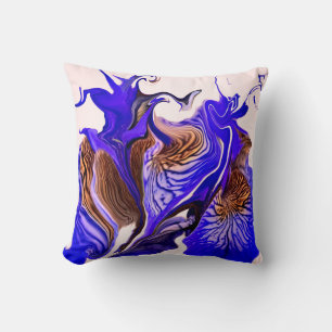 Lila Iris Blume Wirbel / Sangria / Kissen