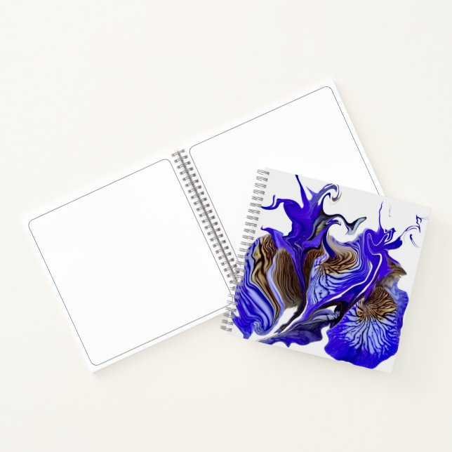 Lila Iris Blume Wirbel Sketch Notizbuch (Innenseite)