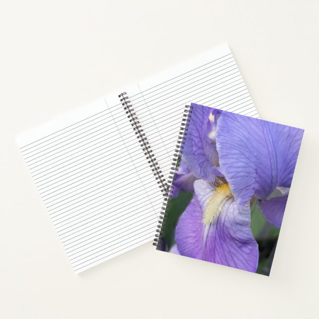 Lila Iris-Blumen-Blumen-Notizbuch Notizbuch (Innenseite)