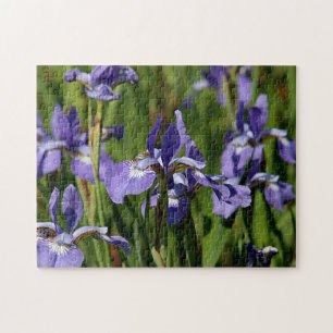 Lila Iris-Blumen Puzzle