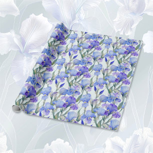 Lila Iris Blumen zum 25. Hochzeitstag Geschenkpapier