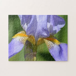 Lila Iris-Blumenfotografie Puzzle