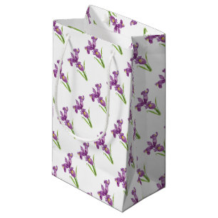Lila Iris Botanische Blumenkunst Kleine Geschenktüte