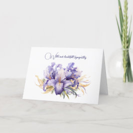 Lila Iris Bouquet Beileid Karte
