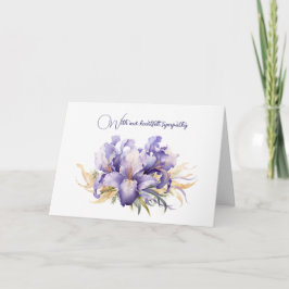Lila Iris Bouquet Beileid Karte
