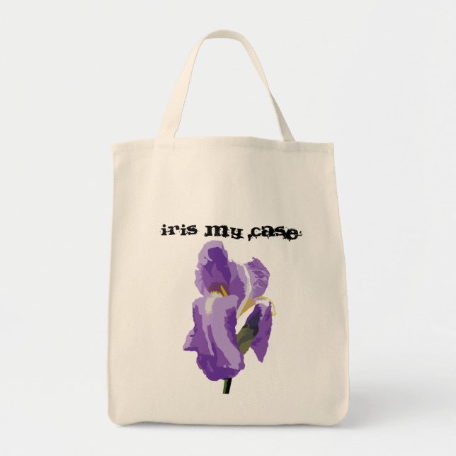 Lila Iris Computer Vector Art Tragetasche (Vorne)
