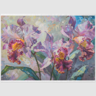 lila Iris-Dekodierung Seidenpapier