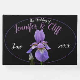Lila Iris Elegant Gästebuch