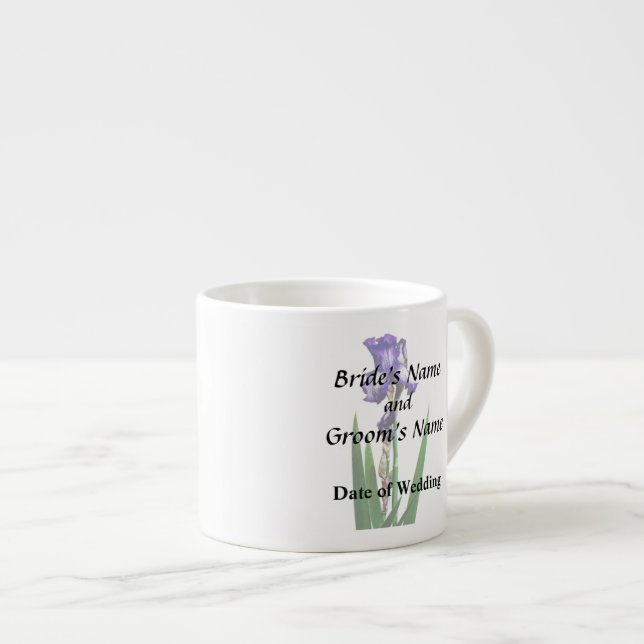 Lila Iris Espressotasse (Vorderseite Rechts)