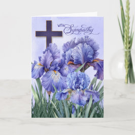 Lila Iris Garden Christliches Beileid Karte