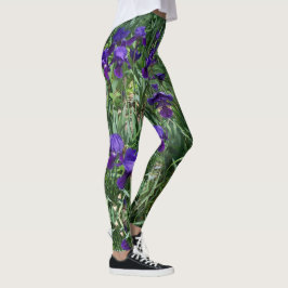Lila Iris Garden Print-All-Over-Leggings Leggings