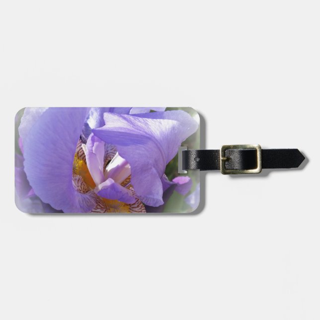 lila Iris Gepäckanhänger (Vorderseite horizontal)