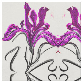 Lila Iris gestrichen Stoff