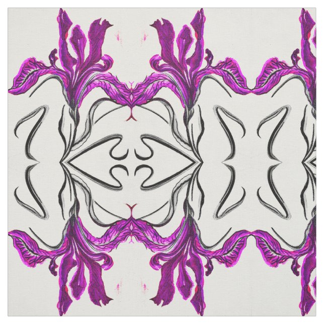 Lila Iris gestrichen Stoff (Muster)