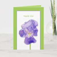 Lila Iris green Danke-Karte