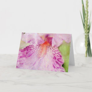 Lila Iris Impressionist Art Card Karte