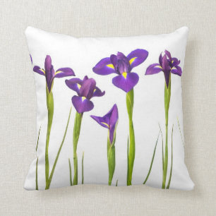 Lila Iris - Iris-Blume kundengebundene Schablone Kissen