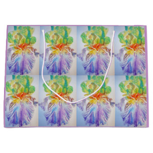 Lila Iris Irises Blumenbeutel Große Geschenktüte