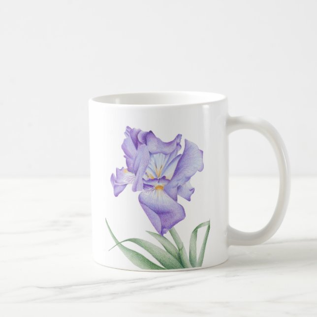 Lila Iris Kaffeetasse (Rechts)