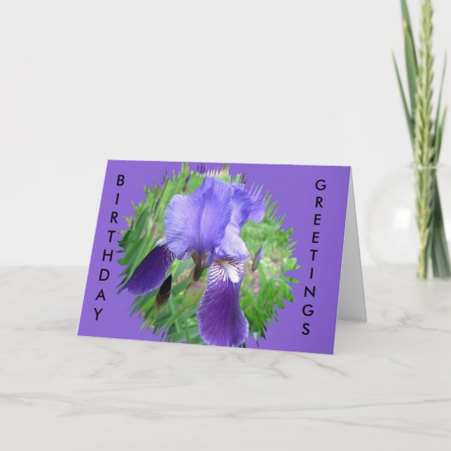 Lila Iris Karte (Vorderseite)