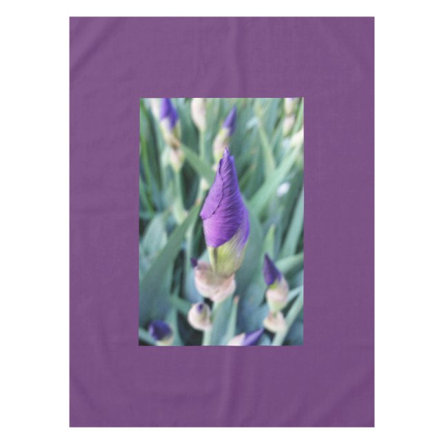 lila Iris-Knoten Tischdecke (Vorderseite)