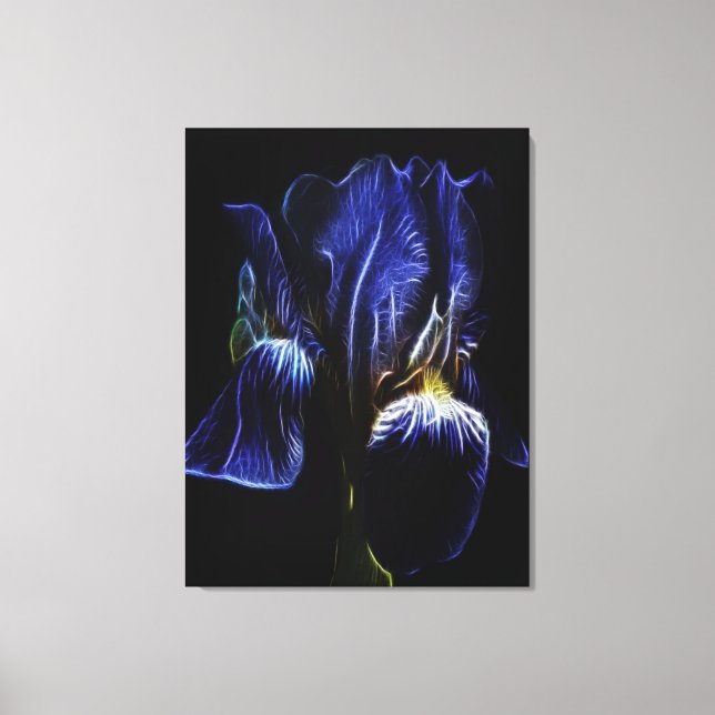 Lila Iris Leinwanddruck (Vorderseite)