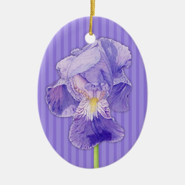 Lila Iris-lila Ornament (Vorne)