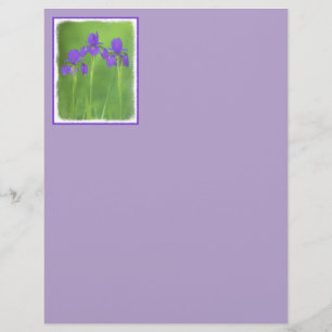 Lila Iris-Malerei - Original Blume Kunst