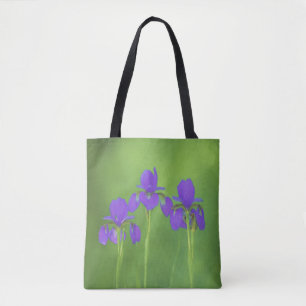 Lila Iris-Malerei - Original Blume Kunst