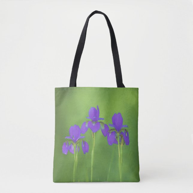 Lila Iris-Malerei - Original Blume Kunst (Vorderseite)
