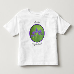 Lila Iris-Malerei - Original Blume Kunst Kleinkind T-shirt