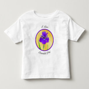Lila Iris-Malerei - Original Blume Kunst Kleinkind T-shirt