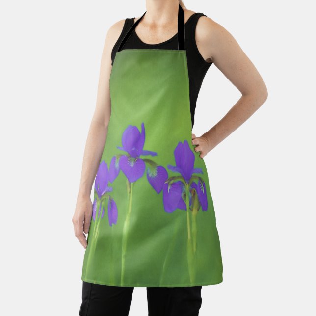 Lila Iris-Malerei - Original Blume Kunst Schürze (InSitu)