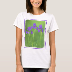 Lila Iris-Malerei - Original Blume Kunst T-Shirt