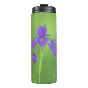 Lila Iris-Malerei - Original Blume Kunst Thermosbecher