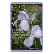 Lila Iris mit leiser Inspiration