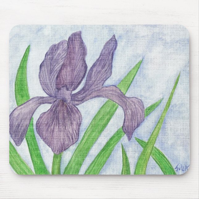 Lila Iris Mousepad (Vorne)
