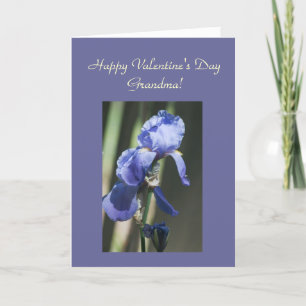 Lila Iris Oma Template Card Feiertagskarte