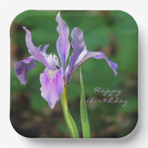 Lila Iris-Papierplatte Pappteller