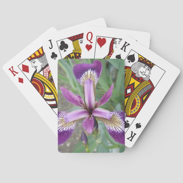 Lila Iris Playing Cards Spielkarten (Rückseite)