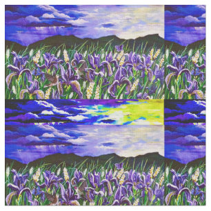 Lila Iris-Sturm Stoff