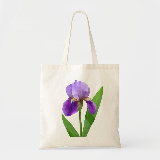 Lila Iris-Tasche Tragetasche (Vorne)