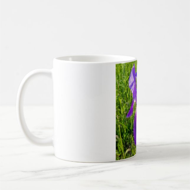 Lila Iris-Tasse Kaffeetasse (Links)