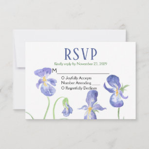 Lila Iris UAWG Wedding Response RSVP Karte