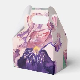 Lila Iris Wedding Cake Bevorzugung Box Geschenkschachtel